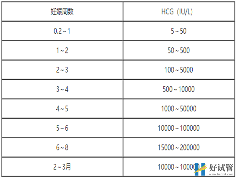 妊娠期间血清HCG水平