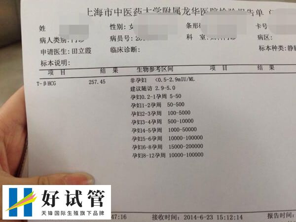 冻胚移植第9天hcg39是不是生化(图1) hcg正常翻倍怀孕几率高